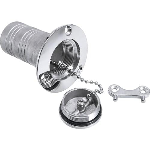 Boat Marine Stainless Steel Gas Fuel Deck Fill Filler Cover with Key for Marine Fuel Tank Accessories
