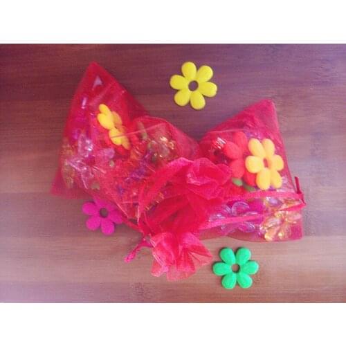 100pcs 17*23cm Pure Red Organza Gift Bag Jewelry Packaging Display Bags Drawstring Pouch For Bracelet/necklace Mini Yarn Bag