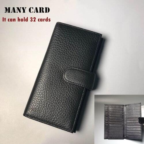 HT Mens leather Wallet / many card pickup bag It can hold 32 cards