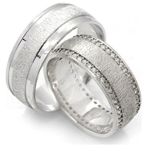 Couple Wedding Ring Sterling Silver 925 Woman And Man Luxury Jewelry Bands Fashion Engagement Anniversary Ancient Greek Model