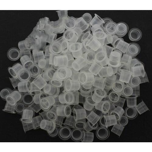Wholesale excellent Disposable Eyelash Extension Glue holder Tattoo Glue Pallet Medium size Ring cup eyebrow glue Cap 10000pcs