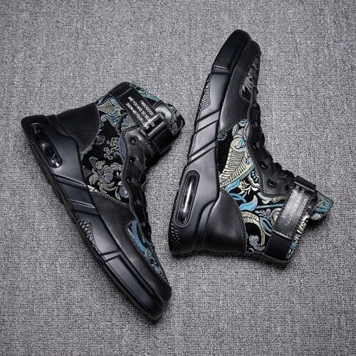 Pop autumn Nice mens leather mens shoes inside the high top shoe trend with martens winter boots