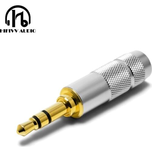 3.5 mm 1/8 JACK Gold-plated Connector Audio Adapter Earphone plug DIY Stereo Earphone plug