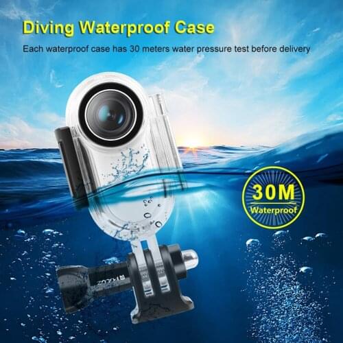 PULUZ 30m Underwater Waterproof Camera Housing Protective Case For Insta360 Go 2 With Base Adapter And Screw