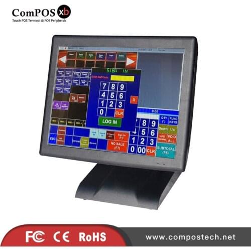 Touch POS System All in One PC POS Touch System with VFD customer display on sale Cash register with display