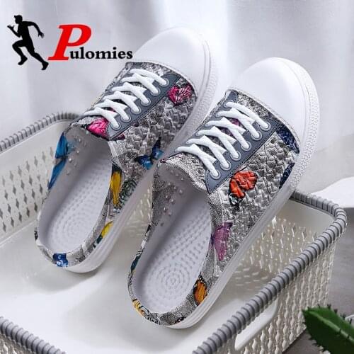 Summer Women Slippers Imitation Sneaker Slippers Outdoor Garden Shoes Female Pool Sandals Bathroom Flip Flops Beach Slippers
