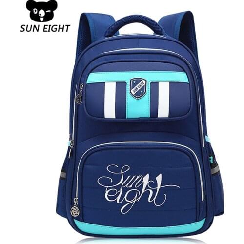 SUN EIGHT New Arrival Teenagers School Bag For Girls/Boys Backpack Bags Big Capacity Nylon Back Pack Travel Backpacks 1-6Grade