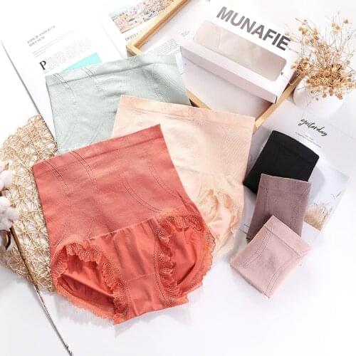 High Waist Shorts Women Hip Push Up ShortsSummer Safety Short Pants Seamless Boxer Lace Panty Female Large size Tummy Underwear