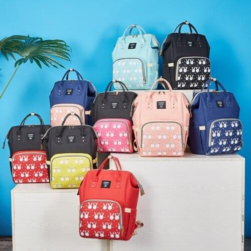 Bunny Rabbit Mommy Backpacks Large Capacity Mummy Bag Multi Function Mother Baby Maternal Backpack Multilayer Space Shoulder Bag