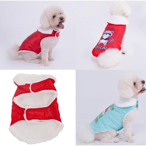 Winter Dog Coat Jacket Cat Yorkshire Terrier Pomeranian Maltese Shih Tzu Poodle Bichon Schnauzer Clothing Warm Dog Clothes 2021