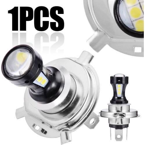 1PC H4 18W 6500K Motorcycle Headlight White Light Lamp 3030 LED Bulb Hi-Lo Beam Wireless Direct Install 800LM 12V 0.4A