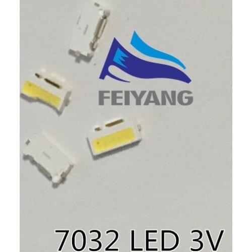1000piece/lot FOR repair Samsung LCD TV LED backlight Article lamp SMD LEDs Side shine 3V 7032 Cold white light emitting diode