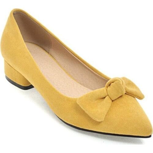 18 new single female low shoes with pointed frosted leisure square with large size 40-43 comfortable work shoes 18119