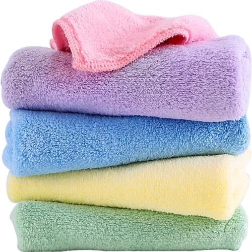 5 Pcs Kids Face Towel Baby Towel Newborn Baby Wipes Solid Towel Set 30*30cm 5 Colors Kids Sweat Towel Dinner Cloth Boys Girls