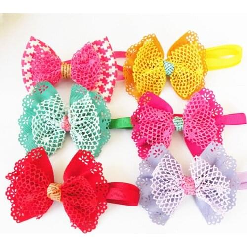 50PC/Lot Pet Dog Accessories Lace Cat Dog Bow Ties Adjustable Puppy Dog Bowties Pet Supplies