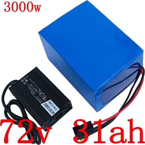 72V battery 72V 2000W 3000W electric scooter battery 72V 30AH electric bicycle battery 72V 30AH Lithium battery with 5A charger