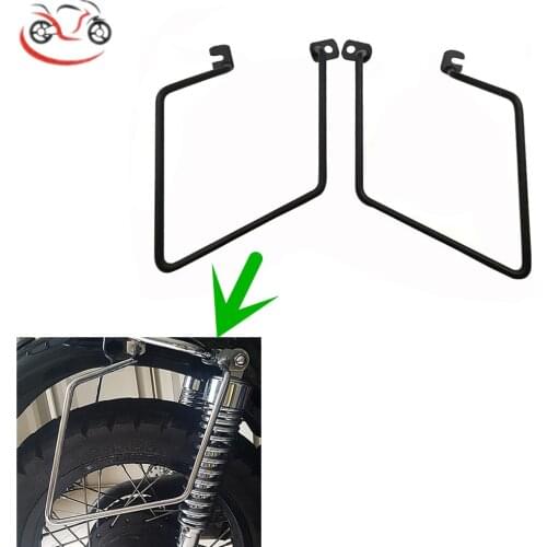 For Kawasaki W400 W650 W800 Motorcycle Accessories Solid Steel Saddlebag Support Bracket Side Mount Trunk Bag Holder