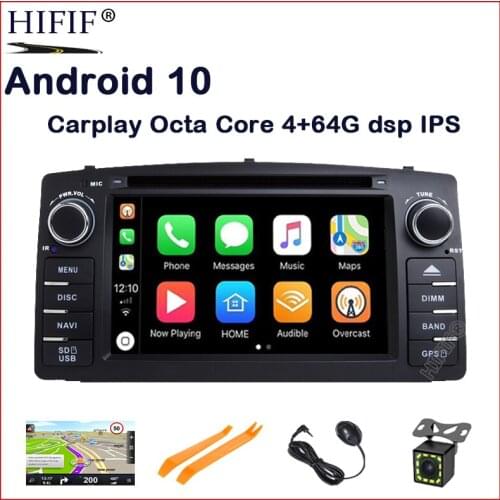 Android 10 Car DVD Player Carplay For Toyota Corolla E120 BYD F3 2 Din Car Multimedia Stereo GPS AutoRadio Navigation Wifi OBD2