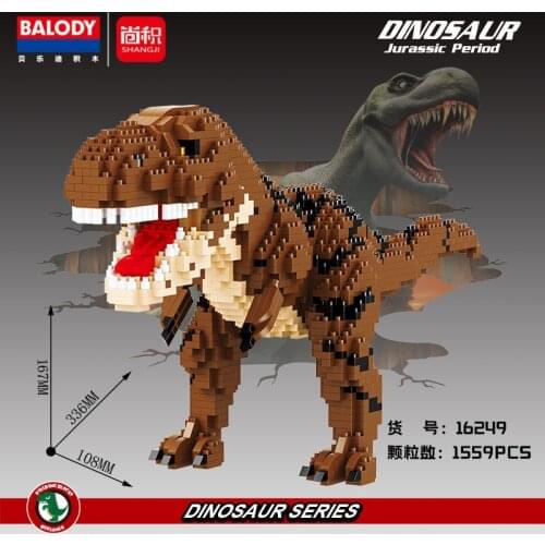 Balody Mini Blocks Dinosaur Building Toy Tyrannosaurus Jurassic Park Triceratops Kids Toys for Children Gifts Boy Present 16251