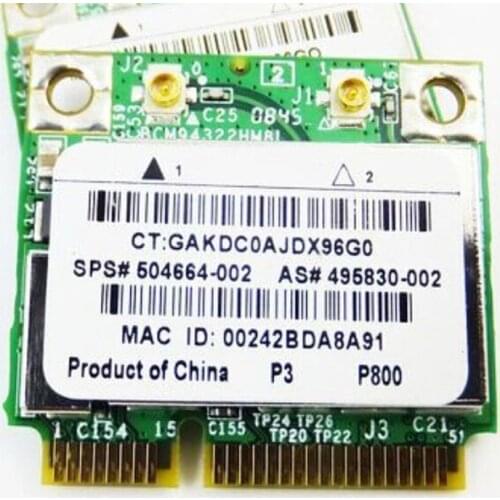 BCM94322HM8L 802.11 a/b/g/n WLAN HF MiniCard For Mini 5101 ProBook 4411s Dv2 Dv3 Dv6 Dv7 Series,sps 504664-002