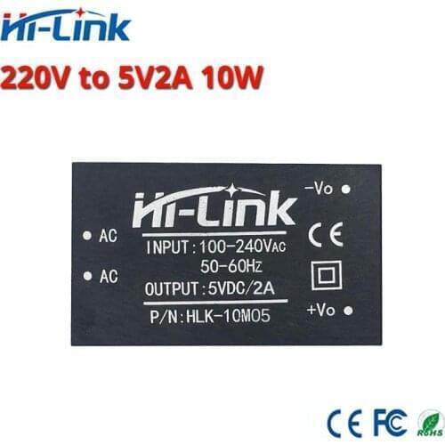 Free shipping Hi-Link new 5pcs 220v 5V/ 10W 2A AC DC isolated switching step down power supply module AC DC converter HLK-10M05