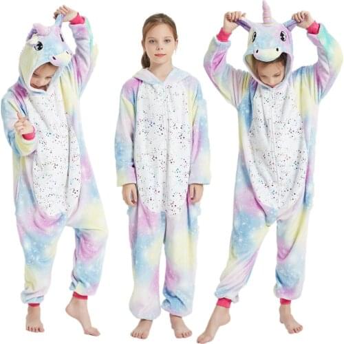 Childrens Kigurumi Dinosaur Animal Pajamas Unicorn Pajamas Adult Jumpsuits Baby Onesies Kids