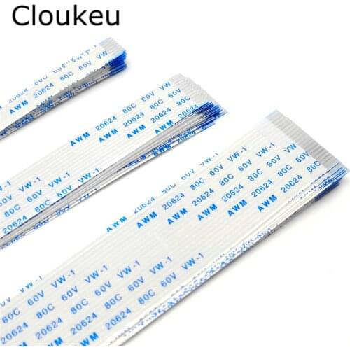 10Pcs FPC Flexible Flat Cable FFC 1.0MM 250MM A B type interface 4P 6P 8P 10P 12P 14P 16P 18P 20P 24P 26P 30P 25cm