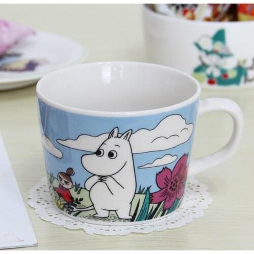 Mug Creative Cartoon Hippo Mumin Family Ceramic Mugs Milk Coffee Afternoon Teacup Breakfast Tumbler Muumi Beautiful Cup