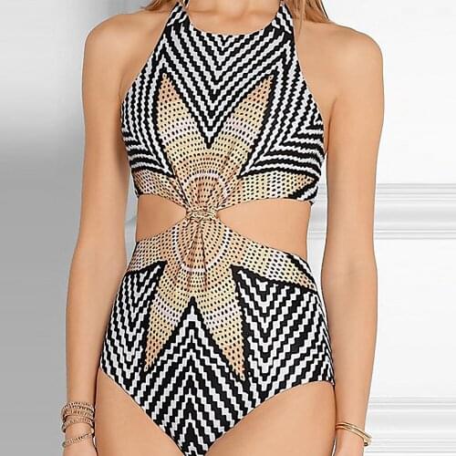 Summer 2021 Ladies Bikini Print Starfish One-piece Swimsuit European And American Style