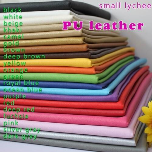 Small Lychee PU Leather Faux Leather Fabric Sewing Artificial leather Upholstery Car interior 54" Sold By The Yard Free Shipping