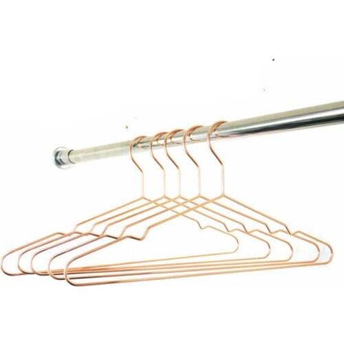 10pcs/lot 40cm Metal Hanger Adult Rose Gold Stainless Steel Hangers For Clothes Pegs