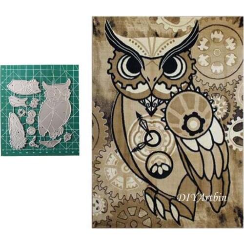 DIY Steampunk Owl Metal Cutting Dies Animal Stencil For Junk Journal Scrapbooking Book Album Decorative Embossing DIY Paper Card