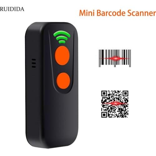 Mini Barcode Scanner USB Wired/Bluetooth/ 2.4G Wireless 1D 2D QR PDF417 Bar code for iPad iPhone Android Tablets PC