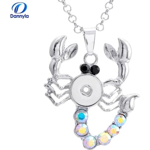 Fashion Scorpion Button Pendant Fit 12mm Snap Button Charms LSNP12MM04
