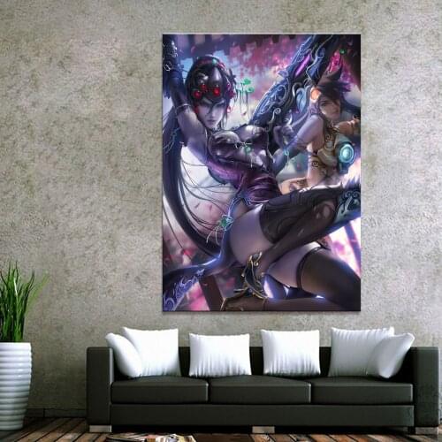 Home Decor Modular Canvas Picture 1 Piece Sexy Widowmaker Overwatch Game Painting Poster Wall For Home Canvas Painting Wholesale