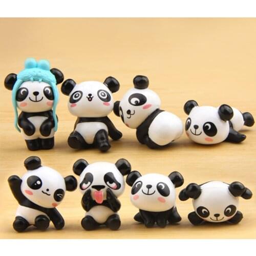 Set of 8 3D Panda Refrigerator Magnet Fridge Stickers Whiteboard Cabinets Notes Calendar Bulletin Board Decor Gifts