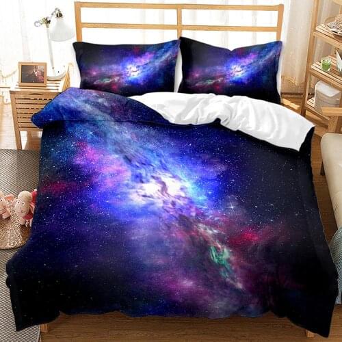 Milky Way Bedding Set Galaxy Stars 3d Duvet Cover Sets Comforter Bed Linen Twin Queen King Single Size Fashion Luxury Universe
