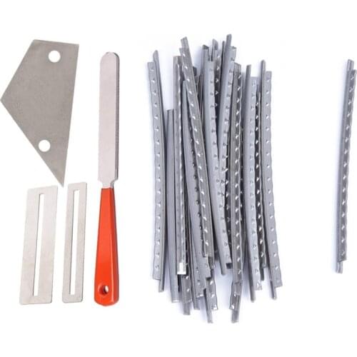 20Pcs Acoustic Guitar Fret Wire Fretwire Set 2mm & 1set Stainless Steel Guitar Fret File+Fret Rocker Level+Fingerboard