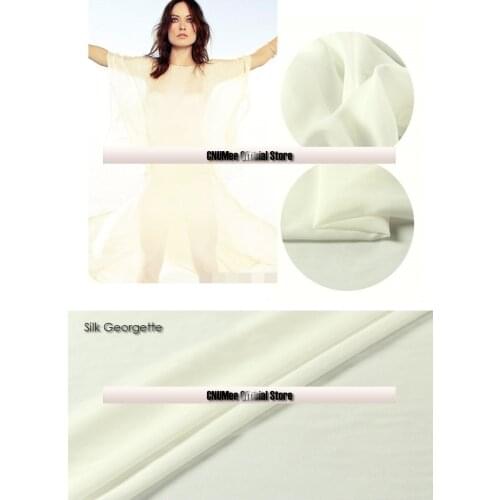 CNUM Natural Silk, White/ Silk Georgette / Inner Linning Width 114cm & 140cm /Unit: meter