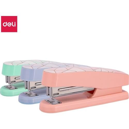 DELI Stapler NO.12 Half Strip stapler 24/6 & 26/6 Smooth Stapling Stationery Office Supply Staples E0402F