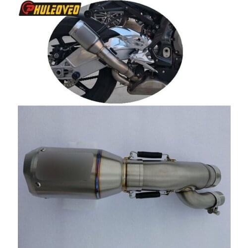 Titanium Alloy S1000RR 17-18 Motorcycle Exhaust Muffler Link Pipe Motorbike Muffler Exhaust Escape for S1000RR 2017-2018 Exhaust