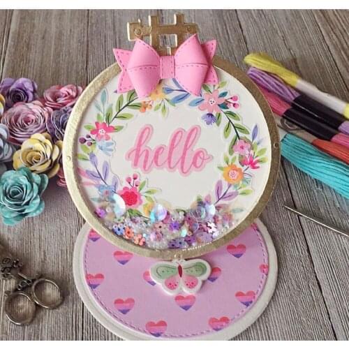 ZFPARTY Embroidery Hoop Nesting Set Metal Cutting Dies Stencils for DIY Scrapbooking/photo album Decorative Embossing Paper Car