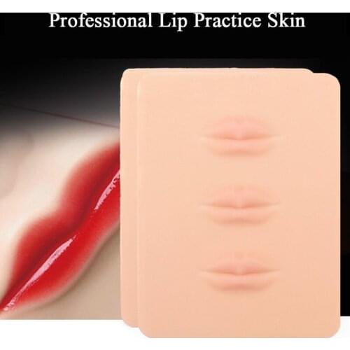 1pc/2pcs Silicone Tattoo Practice Skin Permanent Makeup Supplies Microblading Accessories Lip Skin Training Tools for Beginner