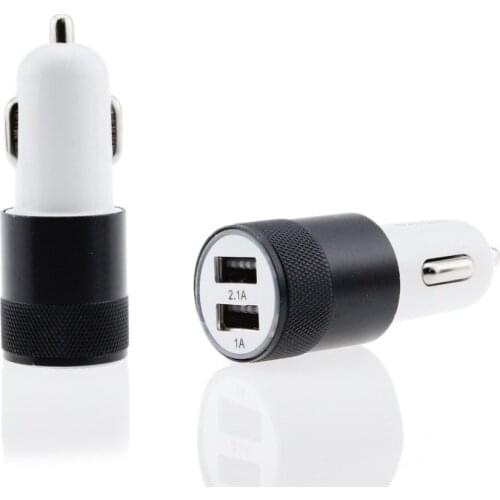 5 Color Mini 2 Port USB Car Charger 2.1A Universal Dual Double USB Cell Mobile Phone Charging Adapter For phone