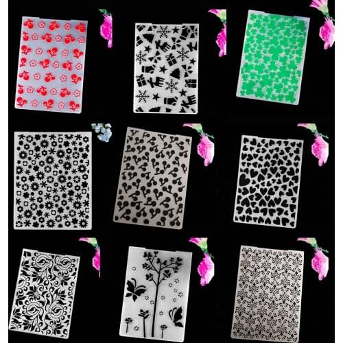 AZSG Embossing Folders Collection 2 of Colorful Folders for Scrapbook Folder for Scrapbook DIY Album Card Tool Plastic Template