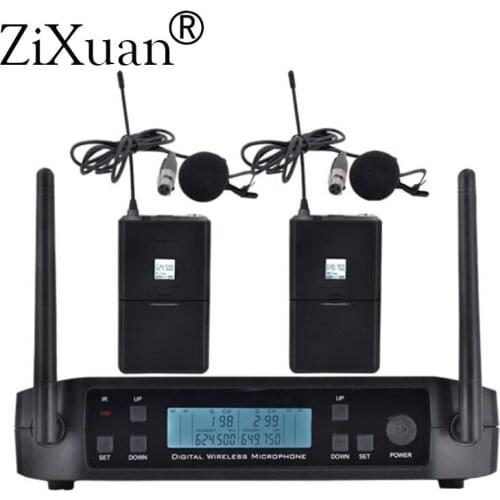 Bk-220 UHF Handheld karaoke Microphone Wireless Professional System 2 Channel Frequency Adjustable Cordless For Church
