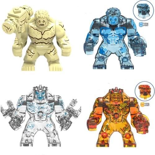 XQYJ Big Size Iron Endgame Thano 7CM Figures Infinity Gems Gauntlet Sword Mini Building Blocks Bricks Toy For Children