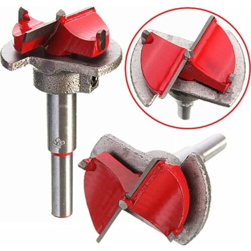 35mm Spotting Drill Bit Hinge Open Hole Forstner Woodworking Cutter +Hex Wrench