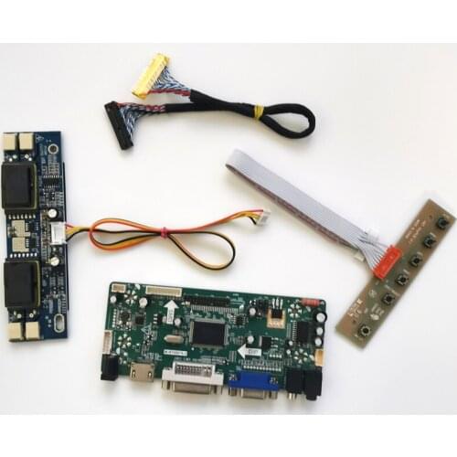 For LTM201UX-L01 M201UN04 V0 Inverter 4CCFL VGA+DVI 1600*1200 20.1" LVDS 30Pin MNT68676 LCD display controller card DIY kit