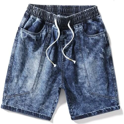 Mens Summer Jeans Shorts Men 2021 New Male Youth Casual Running Shorts Street Wear Blue Jogger Sports Oversize Shorts For Men